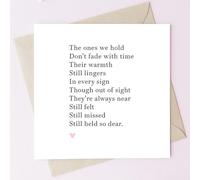 TEEMI-Sympathy Condolence Greeting Card with Envelope - Still Held So Dear Memorial Card - Premium 300gsm Square Cardstock 5x5 Inch - Blank Bereavement Message Card