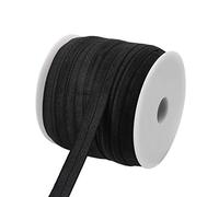 Teemico 50 Yards Elastic Foldover Ribbon Stretch Elastic Band Spool Roll for DIY Baby Girls Hair Bow Ties Headbands Decor,15 mm,5/8 inch Width