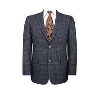 Teemlanny Men's Elegant Classic Fit Blazer Stretch Sport Coat Two Button Suit Jacket Regular & Big and Tall Sizes, Blue, 54