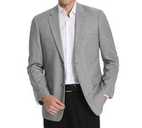 Teemlanny Men's Sport Coat Houndstooth Blazer Classic Fit 2 Button Stylish Stretch Suit Jacket for Daily Casual Outfits, White/Black Houndstooth, 42