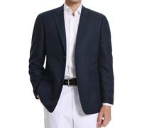 Teemlanny Men's Sport Coat Houndstooth Stretch Classic Fit 2-Button Blazer, Blue Houndstooth, 44