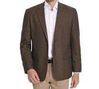 Teemlanny Men's Sport Coat Houndstooth Stretch Classic Fit 2-Button Blazer, Coffee/Black Houndstooth, 62