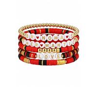Teemotutu 12 Pcs Bruno Merch Inspired Bracelets - Stackable Stretch Beaded Friendship Bracelets for Concert Outfit, Fan Gift Set, One Size, polymer clay, on