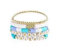 Teemotutu Friends Bracelets TV Show Merchandise Friends Bracelets Central Park Friendship Bracelets for Women Men BFF Best Friend Christmas Gift (5PC)