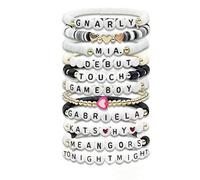 Teemotutu Friendship Bracelets Set - 11PCS Stackable Beaded Bracelets, Fan Merchandise for Concerts & Gifts, One Size, polymer clay, on