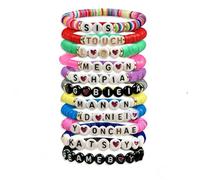 Teemotutu Friendship Bracelets Set - 11PCS Stackable Beaded Bracelets, Fan Merchandise for Concerts & Gifts, One Size, polymer clay, on