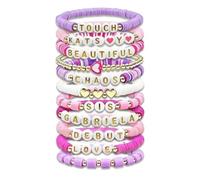 Teemotutu Friendship Bracelets Set - 11PCS Stackable Beaded Bracelets, Fan Merchandise for Concerts & Gifts, One Size, polymer clay, on