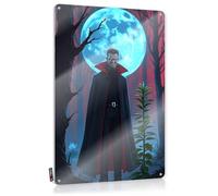Teen Balcony Tin Sign - Dracula's Moonlit Forest: A Gothic Fantasy Portrait Essentials Rustic Wall Hanging(20X30CM)