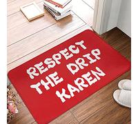 Teen Bathroom Decor Runners Bath Quick Dry Soft & Skin-friendly - Plush Texture | Fluffy Area Anti-slip/Under Sink Mat Kitchen Waterproof Respect The Drip Karen(65X90CM)