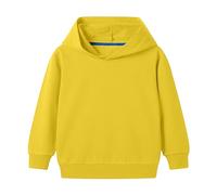 Teen Boys Girls Pink Cute Hoodie School Preppy Casual Lightweight Pullover Hooded Sweatshirts Cotton Soft Oversized Plain Long Sleeve Tops Kids Fall Sport Sweatshirts (Yellow, 3-4 Years)
