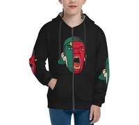 Teen Boys Lightweight Hoodie Zip Up Sweatshirt Patriotic Portugal National Flag Print Casual Jacket Soft Stretch Polyester Comfortable Top Daily Travel Use