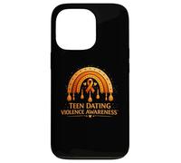 Teen Dating Violence Awareness Wear Orange Boho Rainbow Case for iPhone 13 Pro