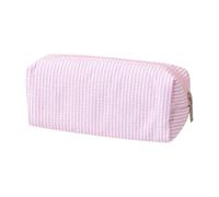 Teen Girl Pencil Case Cute Large Capacity Fashion Simple Pencil Pouch Aesthetic Stripe Pen Bag with Practical Smooth Zipper Small Portable Cosmetic Organizer Stationery Pouch for School and Office (J)