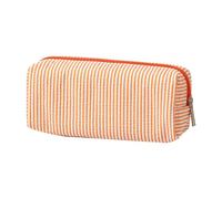 Teen Girl Pencil Case Cute Large Capacity Fashion Simple Pencil Pouch Aesthetic Stripe Pen Bag with Practical Smooth Zipper Small Portable Cosmetic Organizer Stationery Pouch for School and Office (H)