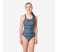 Teen Girls’ 1-piece Swimsuit - Vega Stripped Blue