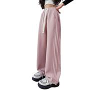 Teen Girls Baggy Joggers Oversized Wide Leg Loose Sweatpants Elastic High Waist Drawstring Sweat Pants Jogging Tracksuit Bottoms Kids Girl Casual School Trousers Sports Dance