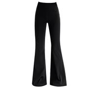 Teen Girls Bell Bottom Pants Slim Dressy Uniform Pants Kids Flare Leggings Bootcut Yoga Pants for Fall Summer High Waisted Slimming Pants (Black, 12-13 Years)