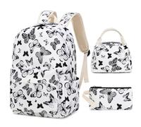 Teen Girls Cute Backpack with Lunch Bag Pencil Bag Set Travel Laptop Backpack He Is Also Back To School Backpacks
