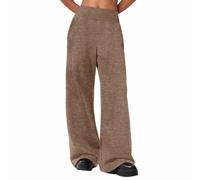 Teen Girls Floor Sweatpants Loose Wide Leg Pleated Waist Straight Joggers Trousers with Pockets Kids Plain Cotton Baggy Sweatpants Bottom (Coffee, 10-11 Years)