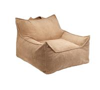 Teen Ribbed Velvet Club Armchair Brown one size