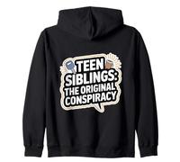 Teen Siblings The Original Conspiracy - Family Joke Zip Hoodie