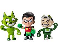 Teen Titans Go Figures Toys - Gizmo, Kitten Beastboy & Robin 3-Pack Mini Figures