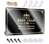 Teenage Clearance Tin Metal Sign - Keep Calm I'm Almost A Human Resource Manager Designer Rustic Wall Hanging(20X30CM)