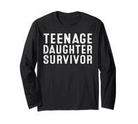 Teenage Daughter Survivor Funny Father's Day Dad Gifts Daddy Long Sleeve T-Shirt