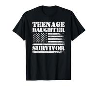 Teenage Daughter Survivor Parenting Mom Dad Teenager Girl T-Shirt