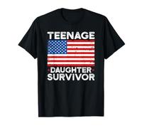Teenage Daughter Survivor Parenting Mom Dad Teenager Girl T-Shirt
