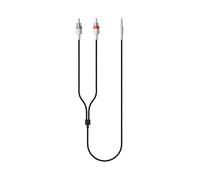 Teenage Engineering Textile Audio Cable 3.5 mm - 2X RCA, 1200 mm | 47.2 in (Black)