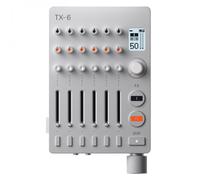 teenage engineering TX-6 portable and rechargeable 6 stereo channel mixer and usb audio interface, 8 hour battery life, built-in effects, synthesizer and sequencer, ble and usb midi, iOS compatible