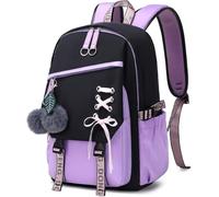 Teenage Girls Bookbag School Backpack Children Casual Daypack Schoolbag for Teens (Purple,One Size)