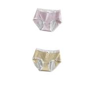Teenage Girls Breathable Period Panties Protective Sport Underwear Soft Briefs Hipster Panty Comfortable Postpartum Knickers Menstrual 2Pcs Purple/Green XL
