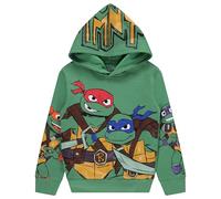 TEENAGE MUTANT NINJA Boy's Turtles Pullover Fleece Hoodie-TMNT-Little Big 4-20 Sizes Hooded Sweatshirt, Green, 6-7
