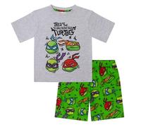 Teenage Mutant Ninja Turtles 100% Cotton Short Sleeved Pyjama Set, TMNT, 5-6 Years: 116cm, Green