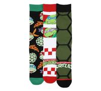Bioworld Teenage Mutant Ninja Turtles 3-Pack Men's Casual Crew Socks, Multicolored, One size