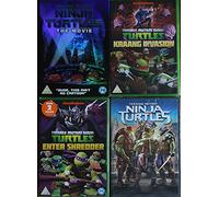 Teenage Mutant Ninja Turtles - 4 dvds TMNT Collection Set The Movie 1990 + The Movie 2014 + Krang Invasion + Enter Shredder