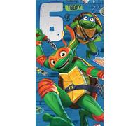 TEENAGE MUTANT NINJA TURTLES BIRTHDAY CARD AGE 6 HAPPY 6TH BIRTHDAY CARD