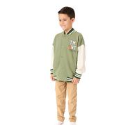 Teenage Mutant Ninja Turtles Boys Bomber Jacket | Kids TMNT Character Varsity Jacket in Green | Childrens Cowabunga Graphic Zipped Baseball Jacket | Animated Warrior Cartoon Movie Merchandise Gift
