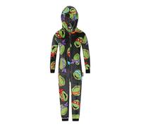 Teenage Mutant Ninja Turtles Boys Fleece Sleepsuit TMNT Childrens Kids Onesie (3-4 Years) Black