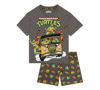 Teenage Mutant Ninja Turtles Boys Pyjamas, Short Sleeve TMNT Boys Pjs, Summer Kids Pjs Set, 8-9 Years Grey