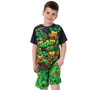 Teenage Mutant Ninja Turtles Boy's Short Sleeve Short Leg Pyjama Set | Boys in Green | Size: 7-8 Years Teenage Mutant Ninja Turtles Green 7-8 Years