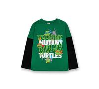 Teenage Mutant Ninja Turtles Boy's Stacked Text Long Sleeved T-Shirt | Boys Green | Officially Licensed Merch | Size: 9-10 Years Teenage Mutant Ninja Turtles Green 9-10 Years