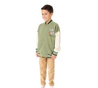 Teenage Mutant Ninja Turtles Boy's Varsity Jacket (Kids Green) in Green | Size: 8-9 Years Teenage Mutant Ninja Turtles Green 8-9 Years
