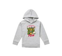 Teenage Mutant Ninja Turtles Christmas Pizza Youth Kids Pull-Over Hoodie, Athletic Heather Nickelodeon Grey 12-13 Years