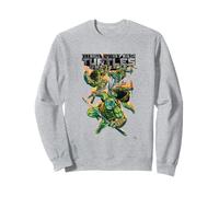 Teenage Mutant Ninja Turtles Colorful Attack Poses Comic Sweatshirt