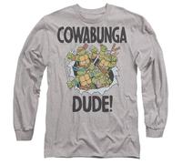 Teenage Mutant Ninja Turtles Cowabunga Dude Pf Mens Long Sleeve T Shirt, Athletic Heather, Small
