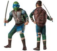 TEENAGE MUTANT NINJA TURTLES DELUXE COSTUME KIDS TMNT BOYS FANCY DRESS OFFICIAL