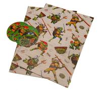 Teenage Mutant Ninja Turtles Gift Wrap, 2 Sheets 2 Tags, Gift Wrap Birthday